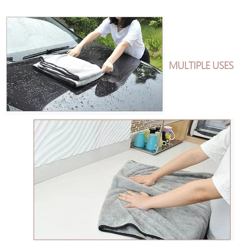 75X35 60X40Cm Microfiber Car Wash Towel Fast Drying Auto Cleaning Extra Soft Cloth High Water Absorption for Car Wash Accessorie